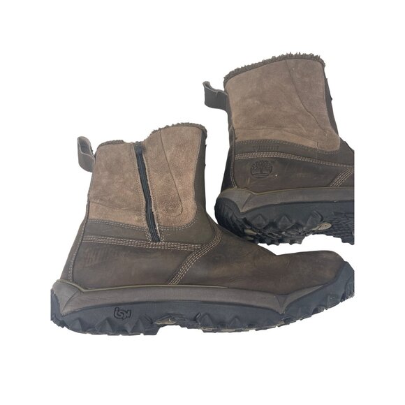 Timberland Men's 10M Rime Ridge Leather Waterproof Zip Up Hiking Boot Brown - Picture 10 of 13